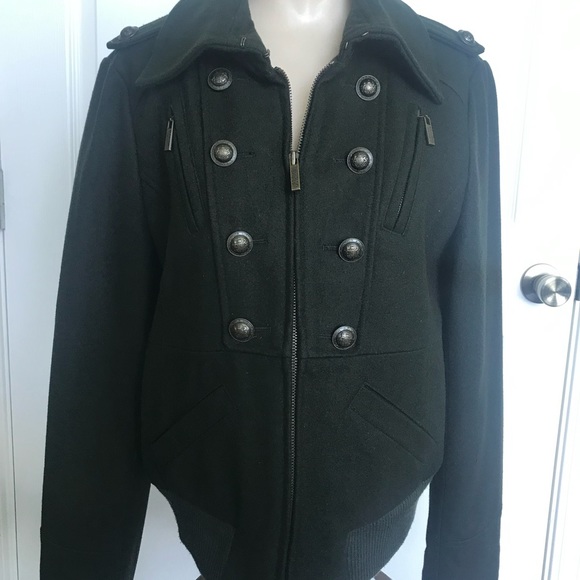 Steve Madden jacket army green Wool Large - Picture 3 of 8